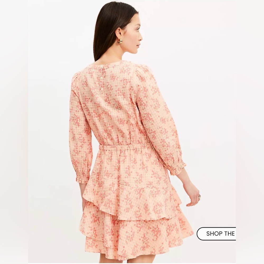 LOFT Meadow Tiered Ruffle Mini Dress - Picture 3 of 14